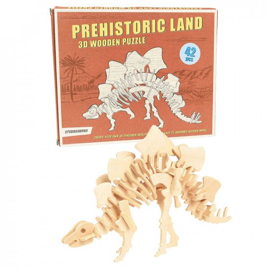 Rex London Stegosaurus 3d Wooden Jigsaw Puzzle