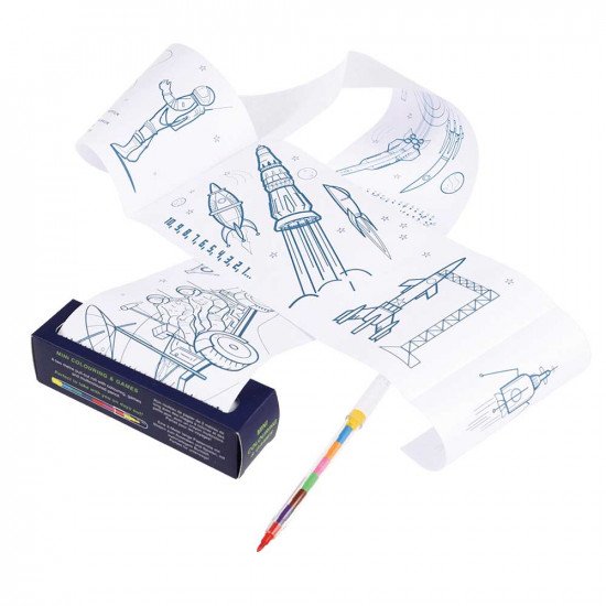 Rex London Space Age Mini Colouring And Games