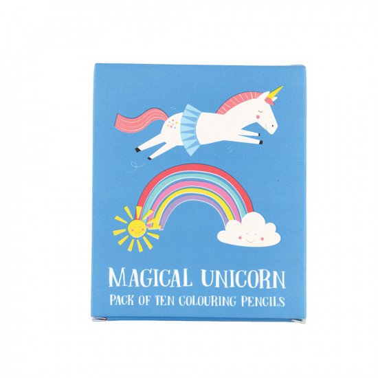Rex London Magical Unicorn Mini Colouring Pencils (set Of 10)