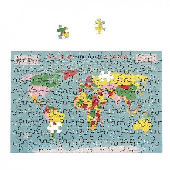 Rex London World Map 150 Piece Mini Jigsaw Puzzle In A Tube