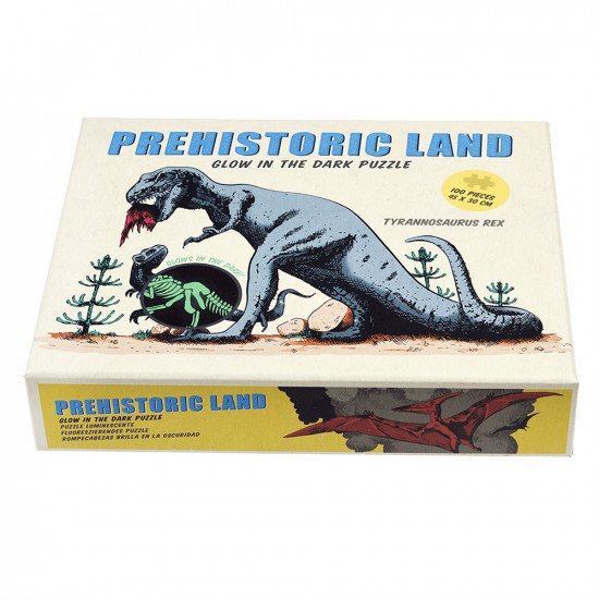 Rex London Prehistoric Land Glow In The Dark Jigsaw Puzzle (100 Pc)
