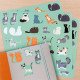 Rex London Nine Lives Cat Lover Stickers (3 Sheets)
