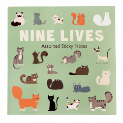 Nine Lives Cats  Cat Lover Sticky Notes