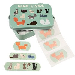 Rex London Nine Lives Cat Lover Plasters In A Tin (pack Of 30)