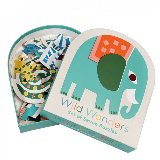 Rex London Wild Wonders Set Of Seven Children's Jigsaw Puzzles