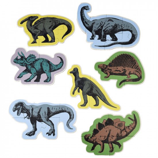 Rex London Prehistoric Land Set Of Seven Jigsaw Puzzles - Dinosaurs