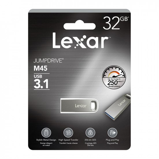 Lexar JumpDrive USB 3.1 M45 Flash memory Drive Silver 32GB