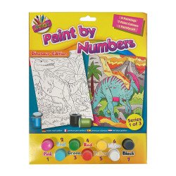 Artbox Paint By Numbers Junior - Includes Paint - Dinosaur Edition 