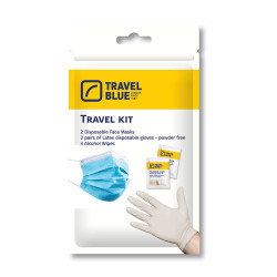 Travel Blue Hygiene Travel Kit - Face Masks, Gloves and Wipes