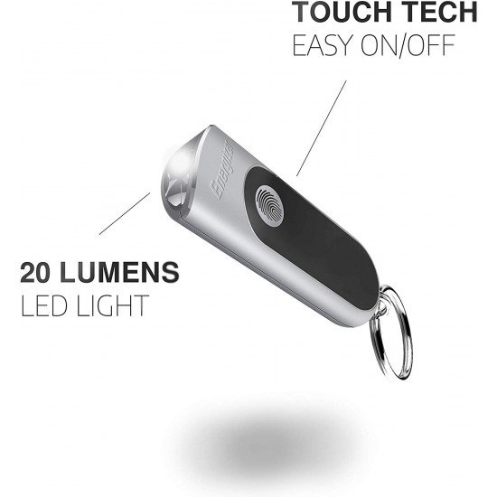 Energizer Touch Tech LED 20 LUMEN LED Key Ring Torch with Batteries