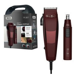 Wahl Groom Ease Hair Clipper & Nose Ear Trimmer Maroon 18 Piece Shaver Gift Set