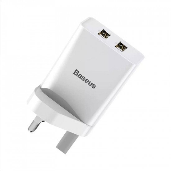 Baseus Speed Mini Dual USB Mains Charger 10.5W - White