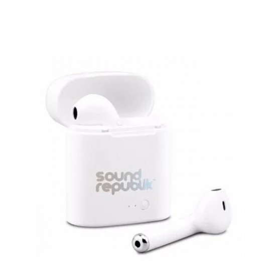 Sound Republik Wireless Earbuds and Wireless Charging Case - White 