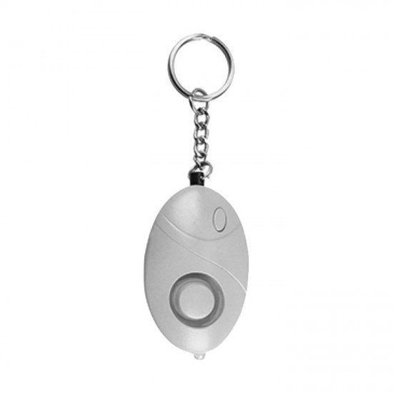 Body Guard Stay Safe Oval Shaped Personal Security Panic Alarm - Silver