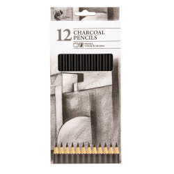 Chiltern Wove Charcoal Colouring Pencils 12PK  