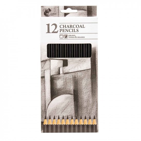 Chiltern Wove Charcoal Colouring Pencils 12PK  