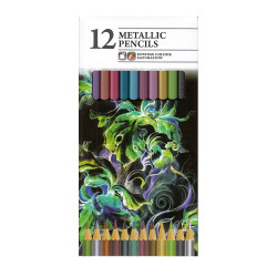 Chiltern Wove Metallic Colouring Pencils 12PK
