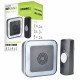 Lloytron MIP3 Wireless Doorbell and Chime Kit 32 Melody with Strobe  - Black