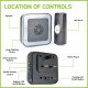 Lloytron MIP3 Wireless Door Bell and Chime Kit 32 Melody with Strobe  - Black