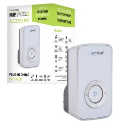 Lloytron MIP3 Wireless Cordless Door Bell MiP System Spare Mains Receiver - White