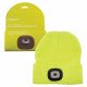 Kingavon Beanie Hat with Built-in 4 SMD LED Head Light, Head Lamp - 3 Mode USB Rechargeable - Yellow