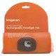 Kingavon Beanie Hat with Built-in 4 SMD LED Head Light, Head Lamp - 3 Mode USB Rechargeable - Orange