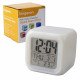 Kingavon Multi Colour Changing Digital Alarm Clock with Temperature, Variable Snooze and Melodies