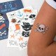 Rex London Beware Of Pirates Temporary Tattoos (2 Sheets) - Gift for Kids