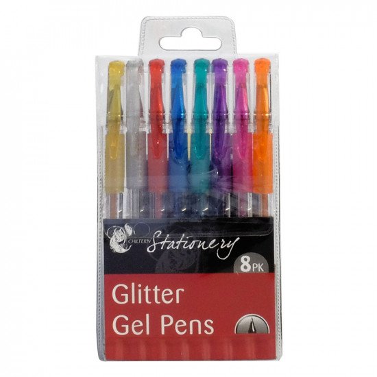 Chiltern Wove Glitter Gel Pens 8PK
