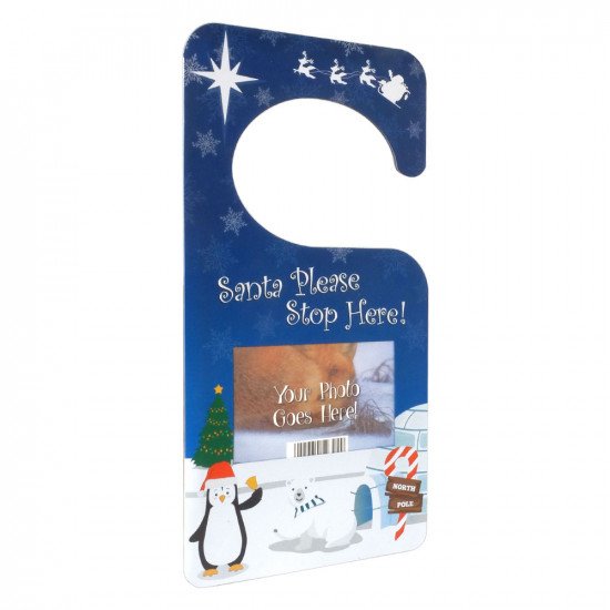 Christmas Door Hanger - Santa Please Stop Here Personalised Door Sign