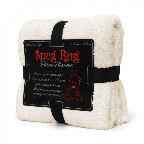 Snug Rug Sherpa Throw Blanket - Cream