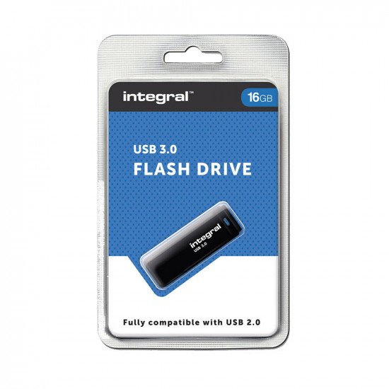 Integral USB3.0 Flash Memory Drive Black 16GB