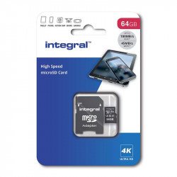 Integral Micro SD Memory Card High Speed SDXC V30 UHS-1 U3 64GB