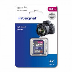 Integral Full Size SD Memory Card High Speed SDXC UHS-1 U3 CL10 V30 UP TO R-100 MBS 128GB