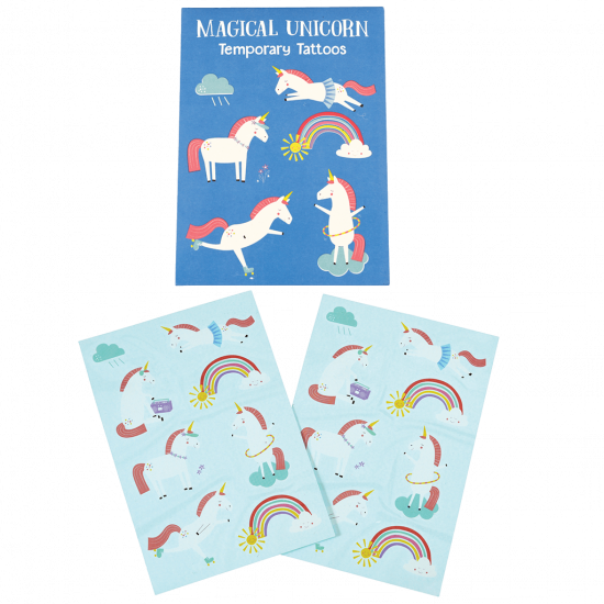 Rex London Magical Unicorn Temporary Tattoos (2 Sheets) - Gift for Kids
