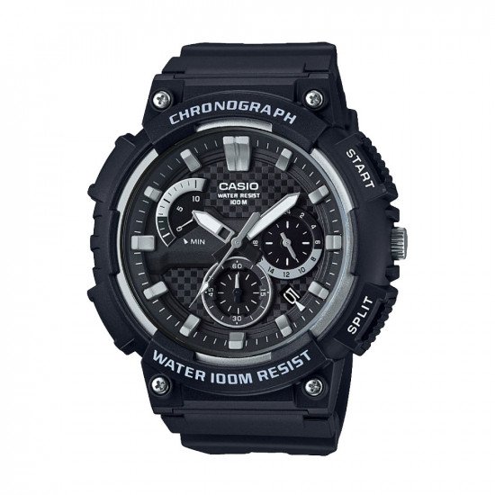 Casio Mens Classic Analogue Quartz Watch with Chrono Stopwatch MCW-200H-1AVEF