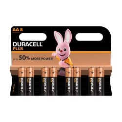 Duracell Plus AA Alkaline Batteries - Pack of 8 