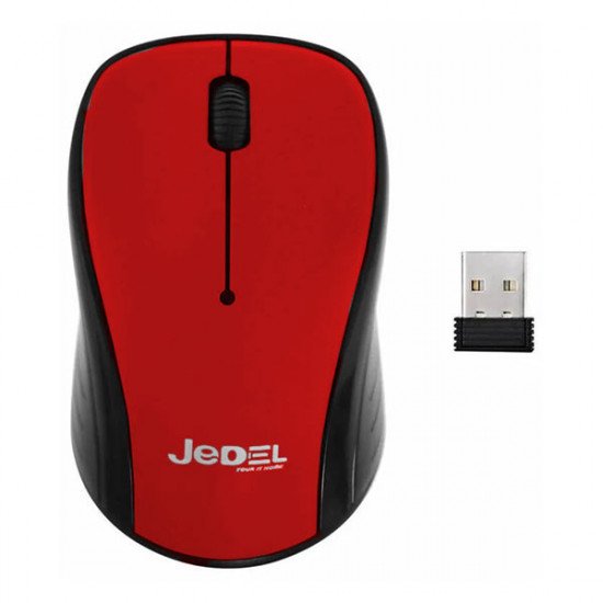 Jedel W920 2.4Ghz Wireless Optical Scroll Mouse - Red