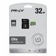 PNY Elite MicroSDHC Memory Card Class10 85MB/s UHS-1 U1 with SD Adapter - 32GB