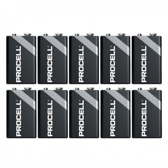 Duracell PROCELL Constant 9V Battery PP3 MN1604 6LR61 Alkaline Batteries - Value 10 Pack