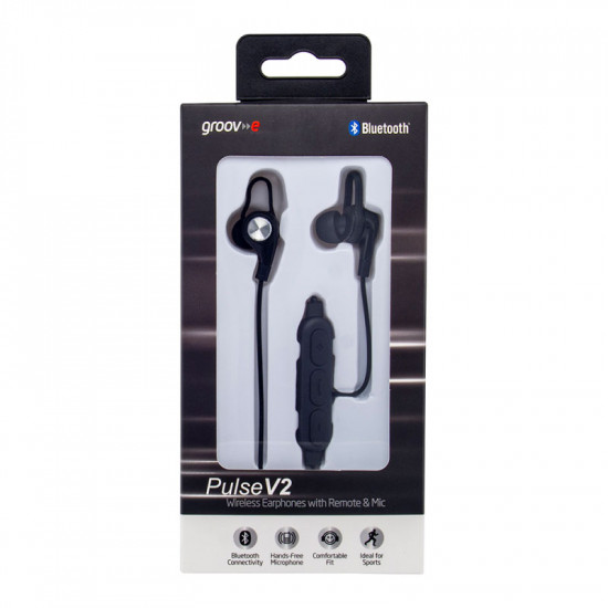 Groov-e Pulse V2 Wireless Bluetooth Earphones - Black
