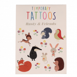 Rex London Rusty & Friends Animal Temporary Tattoos (2 Sheets) - Gift for Kids