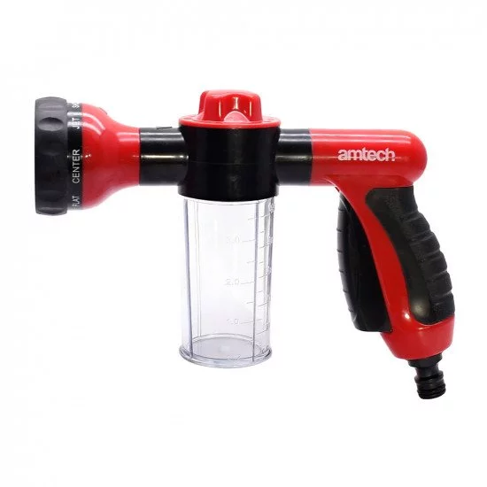 Amtech S5536 Garten- & Autosprühgerät – 8 Sprühfunktionen, Mit 100 Ml Dosierbehälter – Für 1/2 Zoll Schlauch