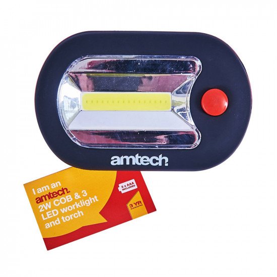 Amtech 2W COB & 3 LED Worklight And Torch