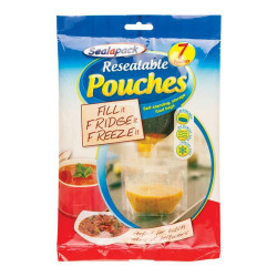 Sealapack Resealable Fill & Fridge or Freeze Pouches x7