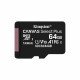 Kingston Canvas Select Plus MicroSD Memory Card 100MB/s UHS-1 A1 V30 Class 10 - 64GB