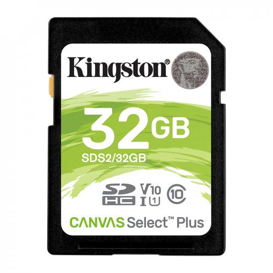 Kingston Canvas Select Plus SDHC Memory Card UHS-I 4K FULL HD 100MB/s - 32GB
