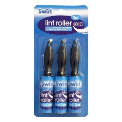 Swirl Pet Hair and Lint Remover Travel Size Roller 3 Pack