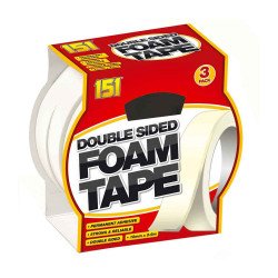 151 Adhesives Double Sided Foam Tape 3 Pack