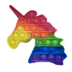 Poppits Push Pop Bubble Fidget Toy - Rainbow Unicorn